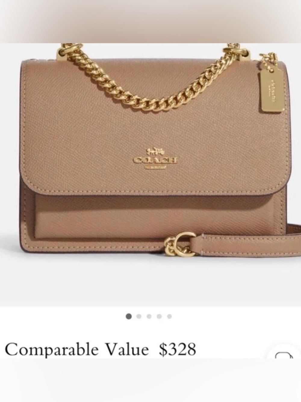Coach taupe mini klare